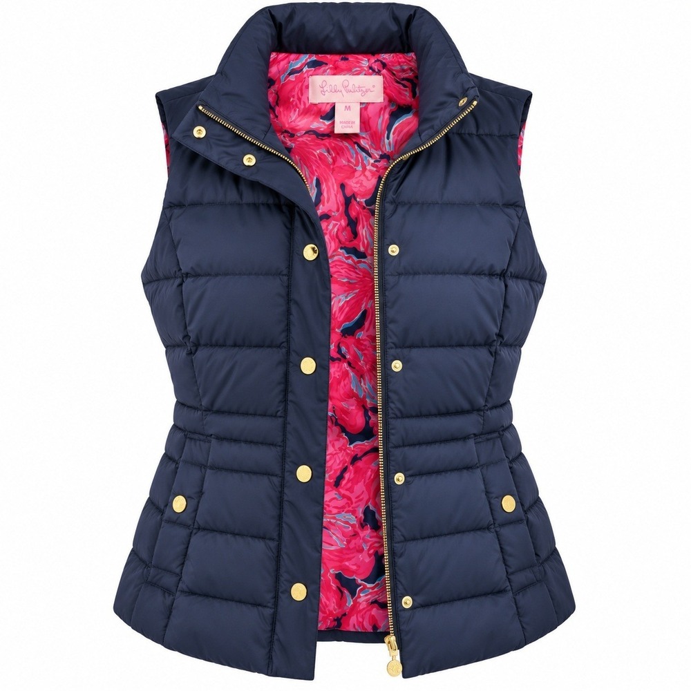Lilly Pulitzer Allie Packable Down Puffer Vest – Women's Size Medium